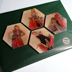 sottobicchieri sughero vespa lambretta